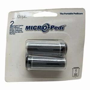 Micro-Pedi Super Coarse Replacement Rollers 2-Pack Foot Callus Remover New